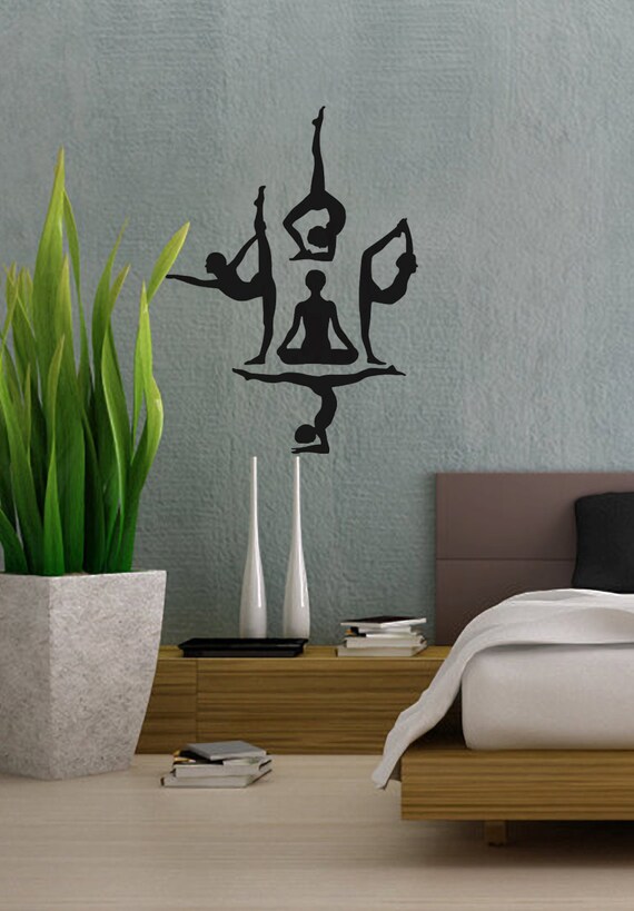 Yoga Silhouette uBer Decals Wall Decal Vinyl Decor Art Etsy