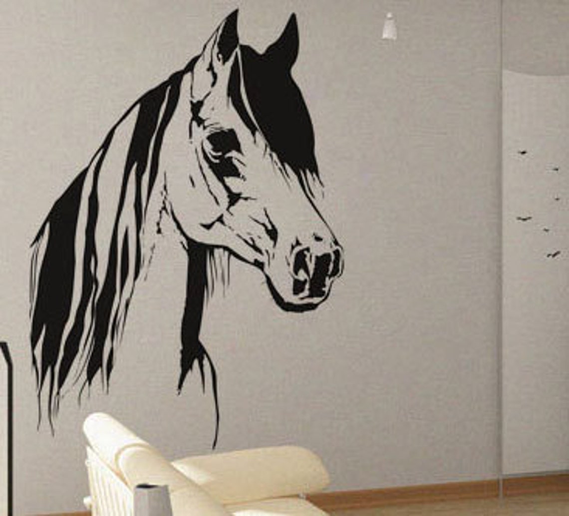 Horse 2 Wall Decal Vinyl Decor Art Sticker Removable Mural Etsy