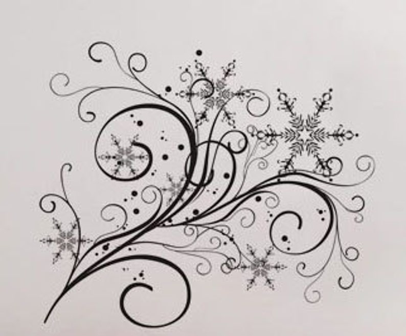 Wall Decal Vinyl Decor Art Modern Removable Sticker Mural uBer Decals A550 Snowflake Flow 2