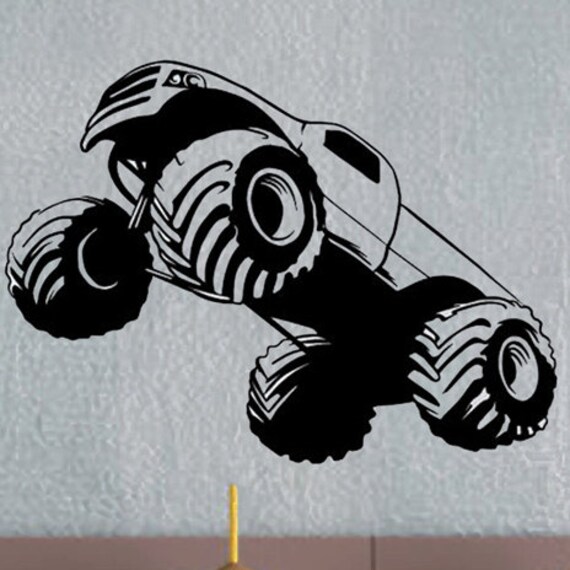 monster truck uber decals wall decal vinyl decor art sticker | etsy