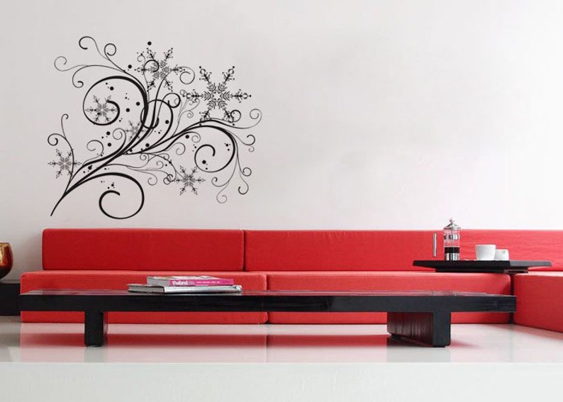 Wall Decal Vinyl Decor Art Modern Removable Sticker Mural uBer Decals A550 Snowflake Flow 2