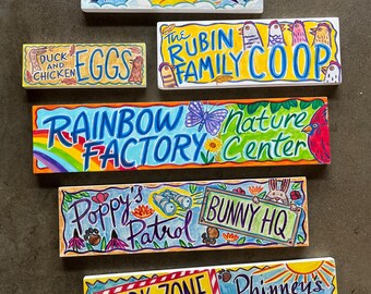 Hand Painted Personalized Wood Sign: Rustic Home Decor
