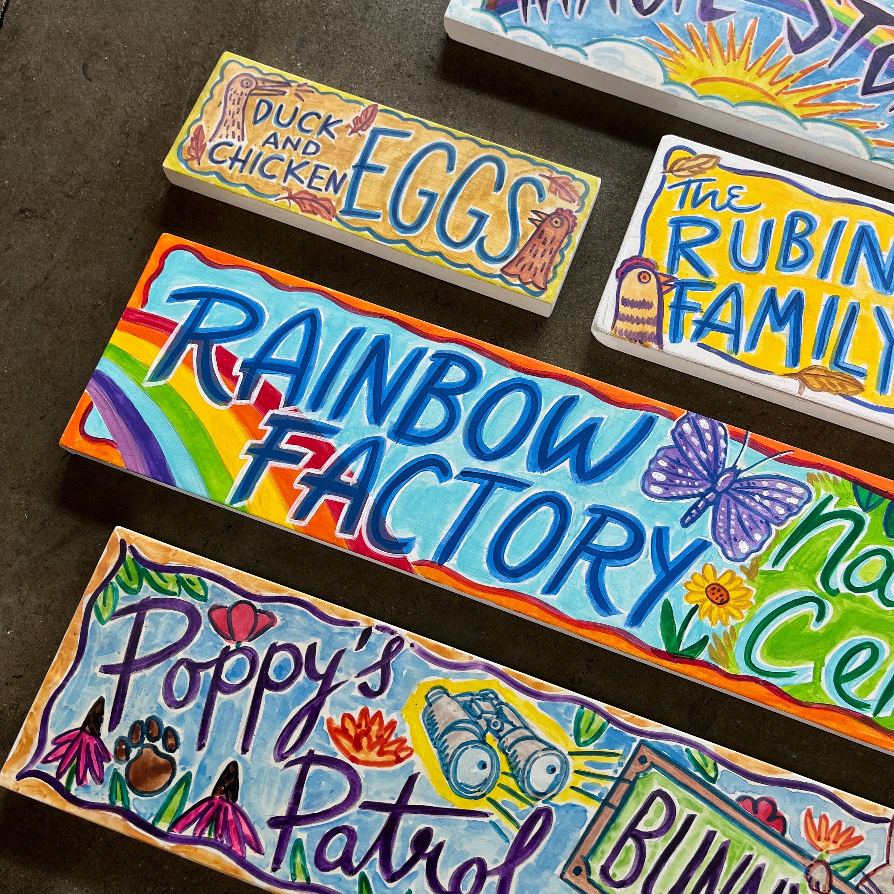Hand Painted Personalized Wood Sign: Rustic Home Decor - Etsy