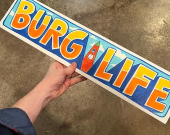 Custom Hand Painted City Sign, Personalized Rental Property Decor