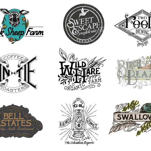 Premium-handgezeichneten Logo-Design - 1oo % original Konzepte - Logo-Designs so einzigartig wie Ihr Unternehmen - Freihand Logo-design