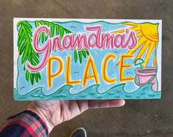 Gift for Grandma, Granna, Nanna, or Grandmother - Personalized Sign