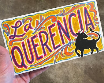 Querencia / Refuge Sign - Customized Home Signs - Personalized Text and Imagery