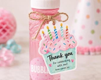 Personalized Gift Tag Custom Tag Birthday Thank You Tag To From Tag, Birthday Gift Tag Birthday Party, Party Favor Gift Tag Birthday Cake 11