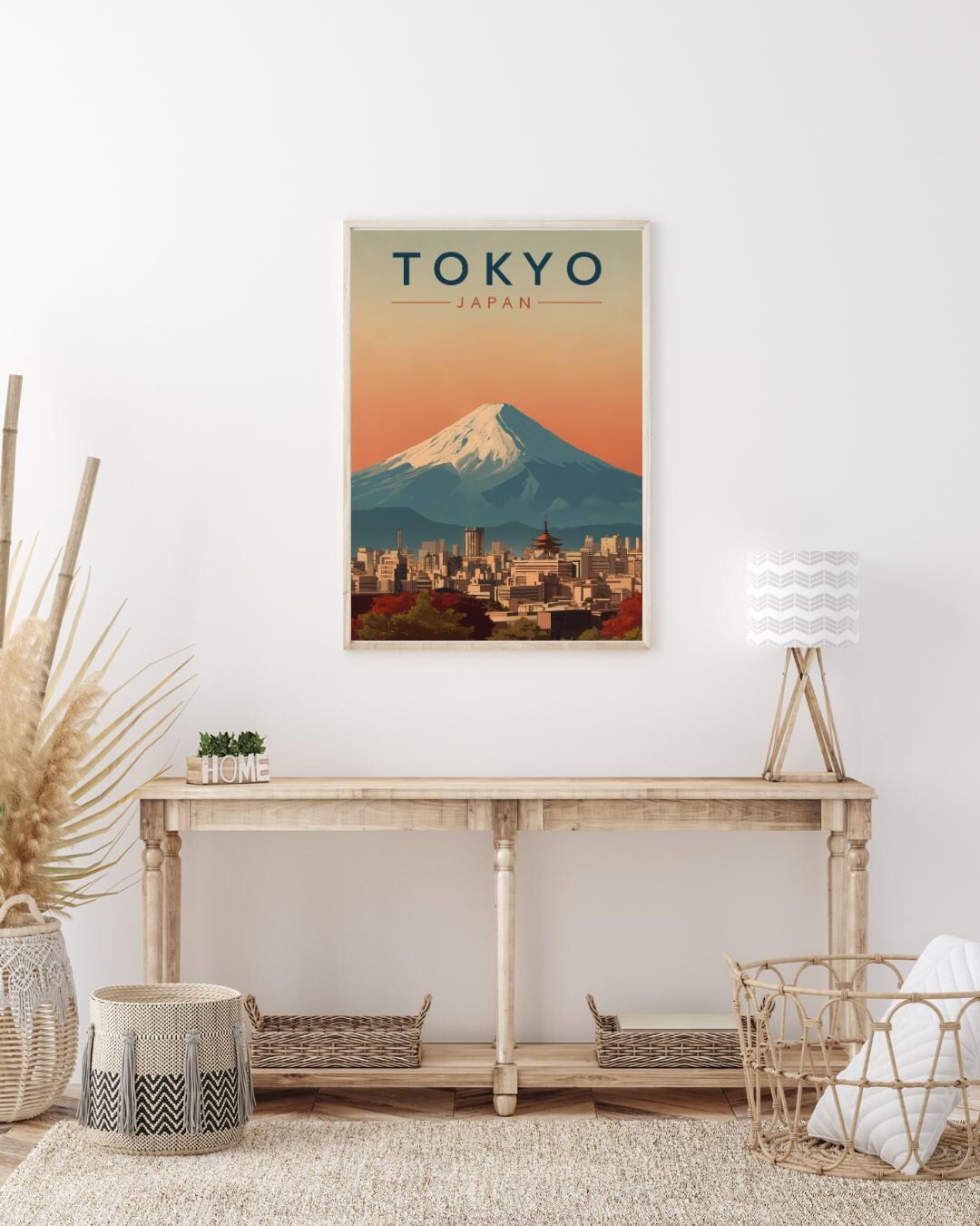 Tokyo Japan Print | Vintage Japanese Travel Poster | Mount Fuji Wall ...