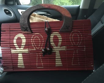Custom hand painted bamboo bags