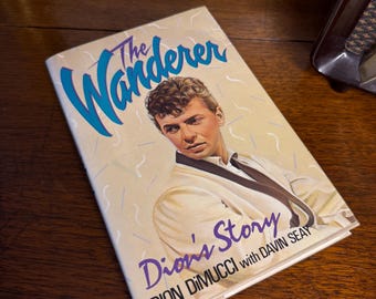 1988 Inscrito “Danny y Sandy” (Aiello) Libro El vagabundo La historia de Dion Dion DiMucci