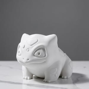 Handcrafted White Plaster Fantasy | Paintable DIY Decor | 12 cm Decorative Pot | Home & Desk Ornament