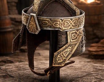 Gimli Helmet Replica LoTR Inspired Cosplay Display