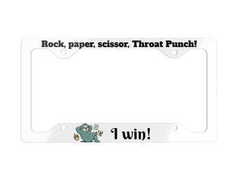 Brushed Metal License Plate Frame | Stainless Steel Car Plate Border