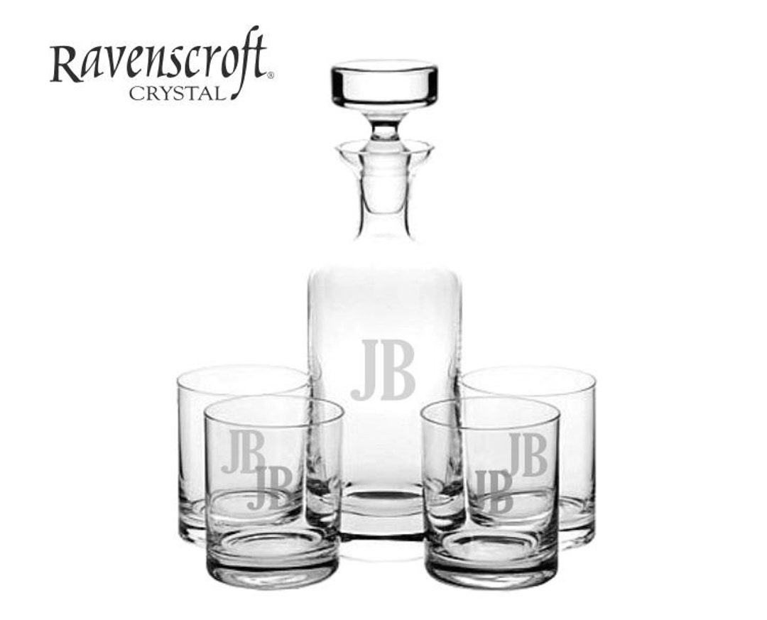 Personalized Crystal Decanter Set W/ Custom Engraving Etsy