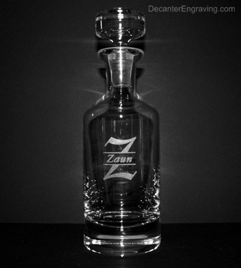 Custom Engraved Crystal Whiskey Decanter Groomsmen Gift Etsy