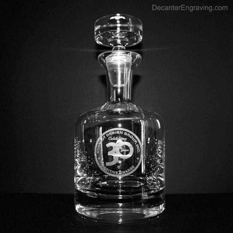 Engraved Crystal Whiskey Decanter Etsy