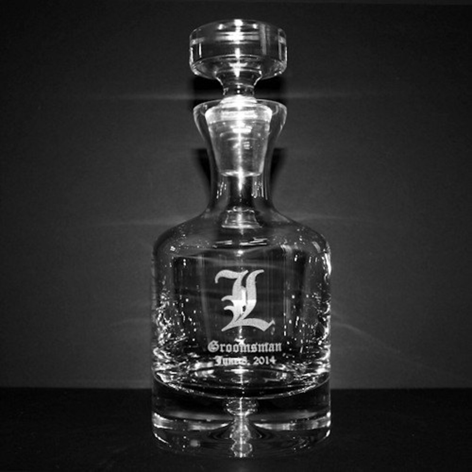 Personalized Engraved Crystal Decanters Groomsman Gifts Etsy
