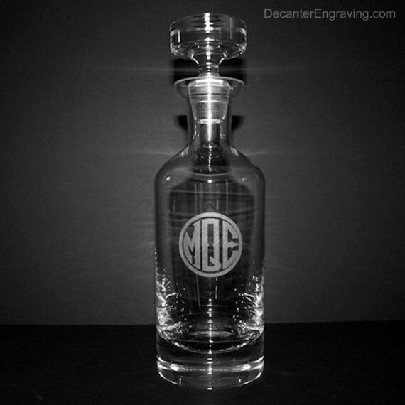 Custom Engraved Crystal Whiskey Decanter Groomsmen Gift Etsy