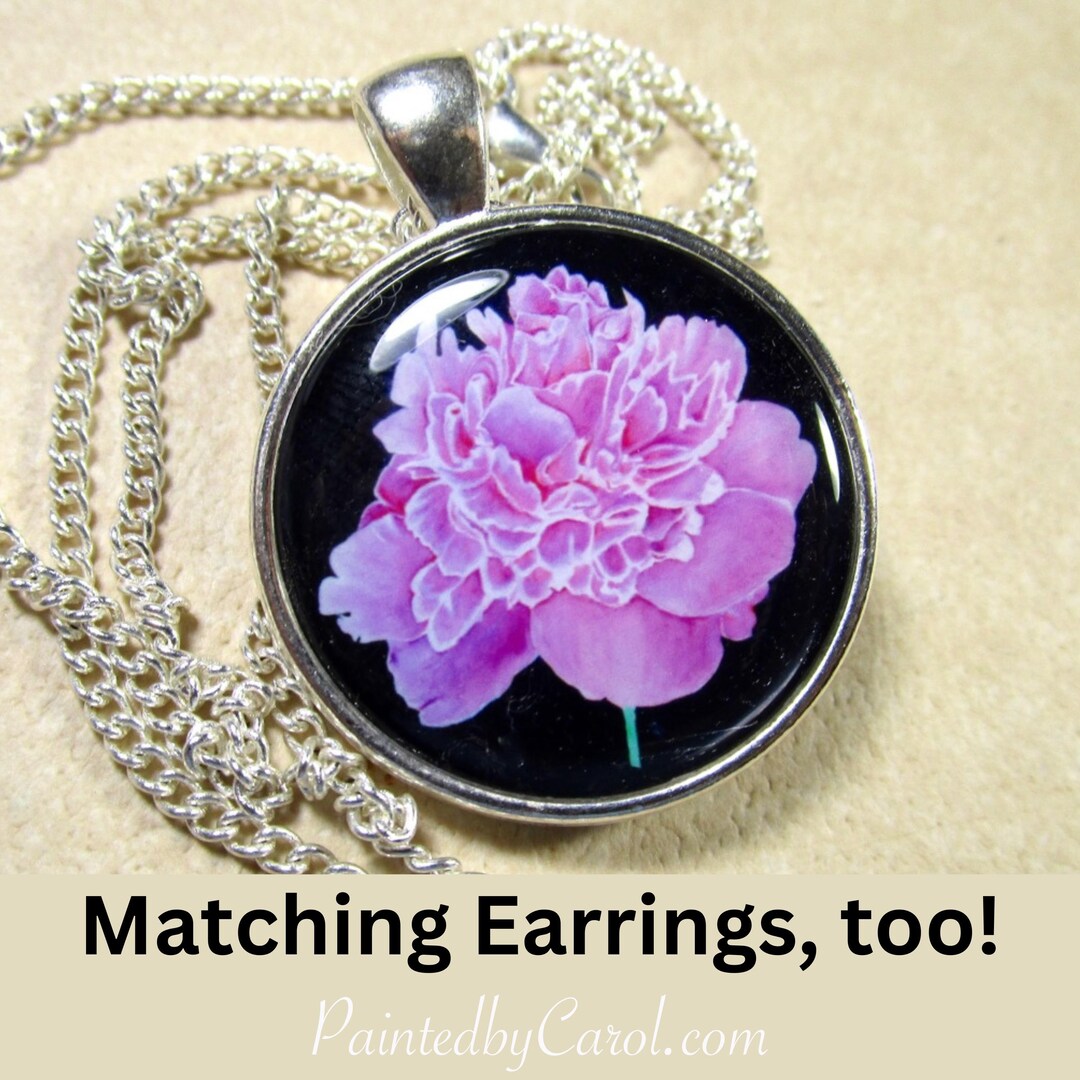 THE PINK DELICATE NECKLACE IRIDESCENT PEONY PINK main image 0