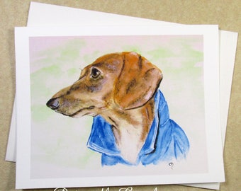 Dachshund Thank You Cards, Dachshund Note Cards, Wiener Dog Thank You Cards, Wiener Dog Note Cards, Cards with Dachshund