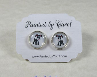 Schnauzer Earrings, Schnauzer Jewelry, Schnauzer Gifts, Schnauzer Studs, Schnauzer Post Earrings, Schnauzer Leverback, Schnauzer Wires