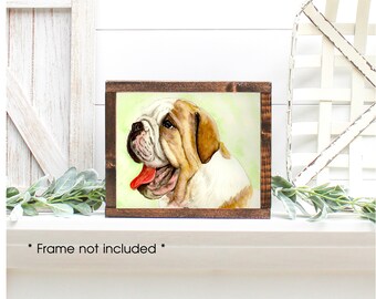 English Bulldog Print, Bulldog Painting, Bulldog Giclee Print, Bulldog Painting, English Bulldog Art, Bulldog Art, Bulldog Gifts