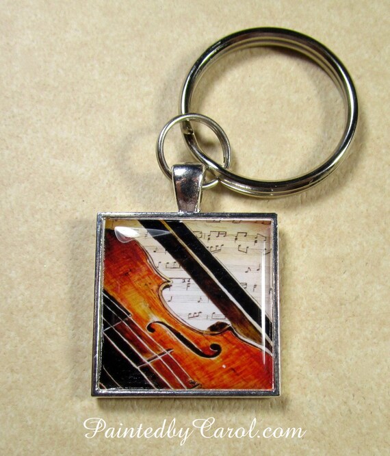 Violin Keychain Violin Key Ring Violin Key Chain Violin Etsy