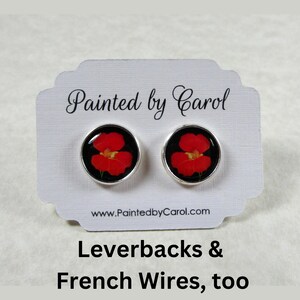 Nasturtium Earrings, Nasturtium Jewelry,  Nasturtium Studs, Nasturtium Leverbacks, Nasturtium Wires, Nasturtium Gifts, Orange Flower Earring