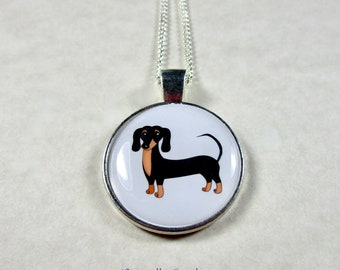 Black and Tan Dachshund Pendant, Smooth Dachshund Gifts, Dachshund Necklace, Dachshund Jewelry, Wiener Dog Necklace, Wiener Dog Pendant