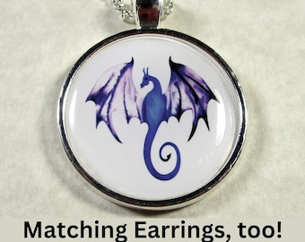 Dragon Necklace, Fantasy Pendant / Gamer Jewelry Gifts