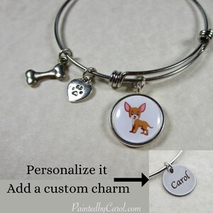 Chihuahua Bangle Bracelet, Chihuahua Jewelry, Chihuahua Bangle Bracelet, Chihuahua Gifts, Chihuahua Cartoon, Chihuahua Expand It Bracelet