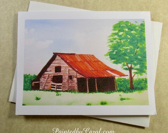 Barn Note Cards, Country Barn Blank Cards, Barn Stationery, Country Note Cards, Old Barn Note Cards, Cards with Old Barn