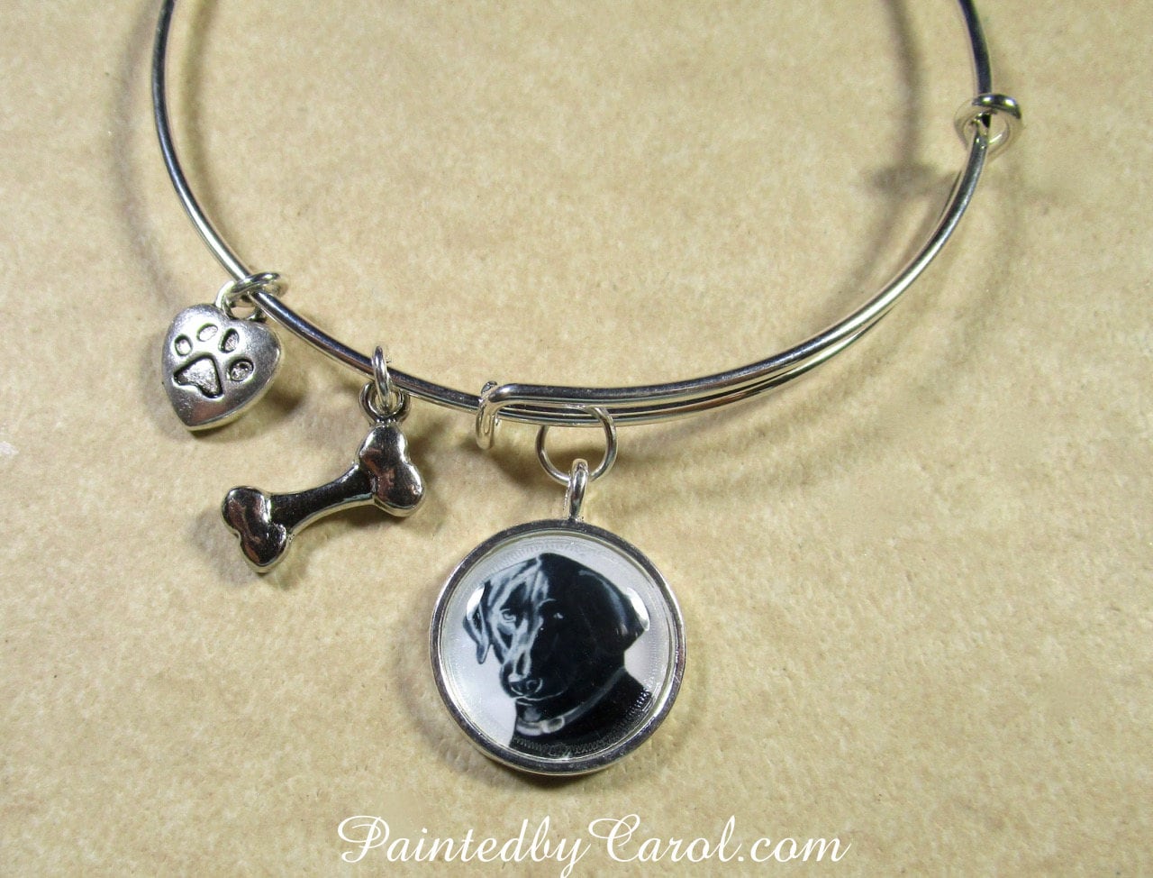 Black Lab Bracelet Black Lab Bangle Black Lab Jewelry Black Etsy