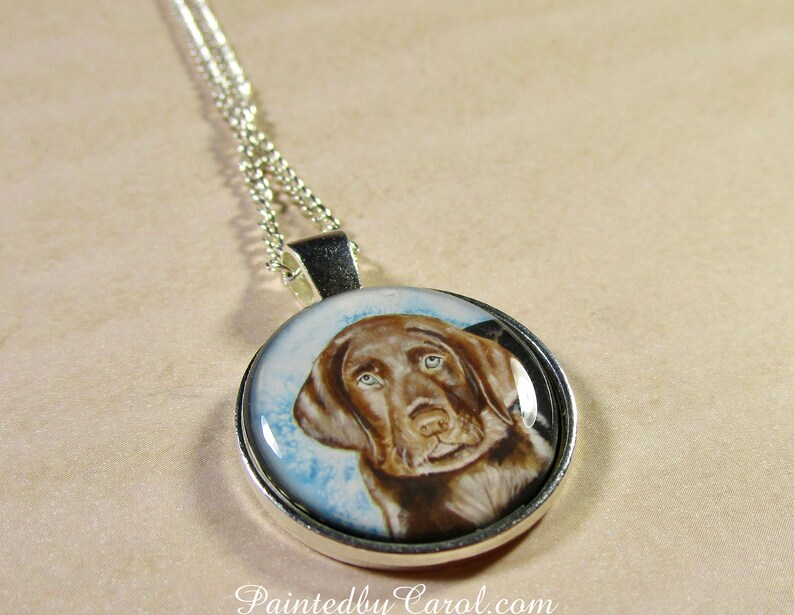 Chocolate Lab Pendant Chocolate Lab Necklace Labrador Etsy