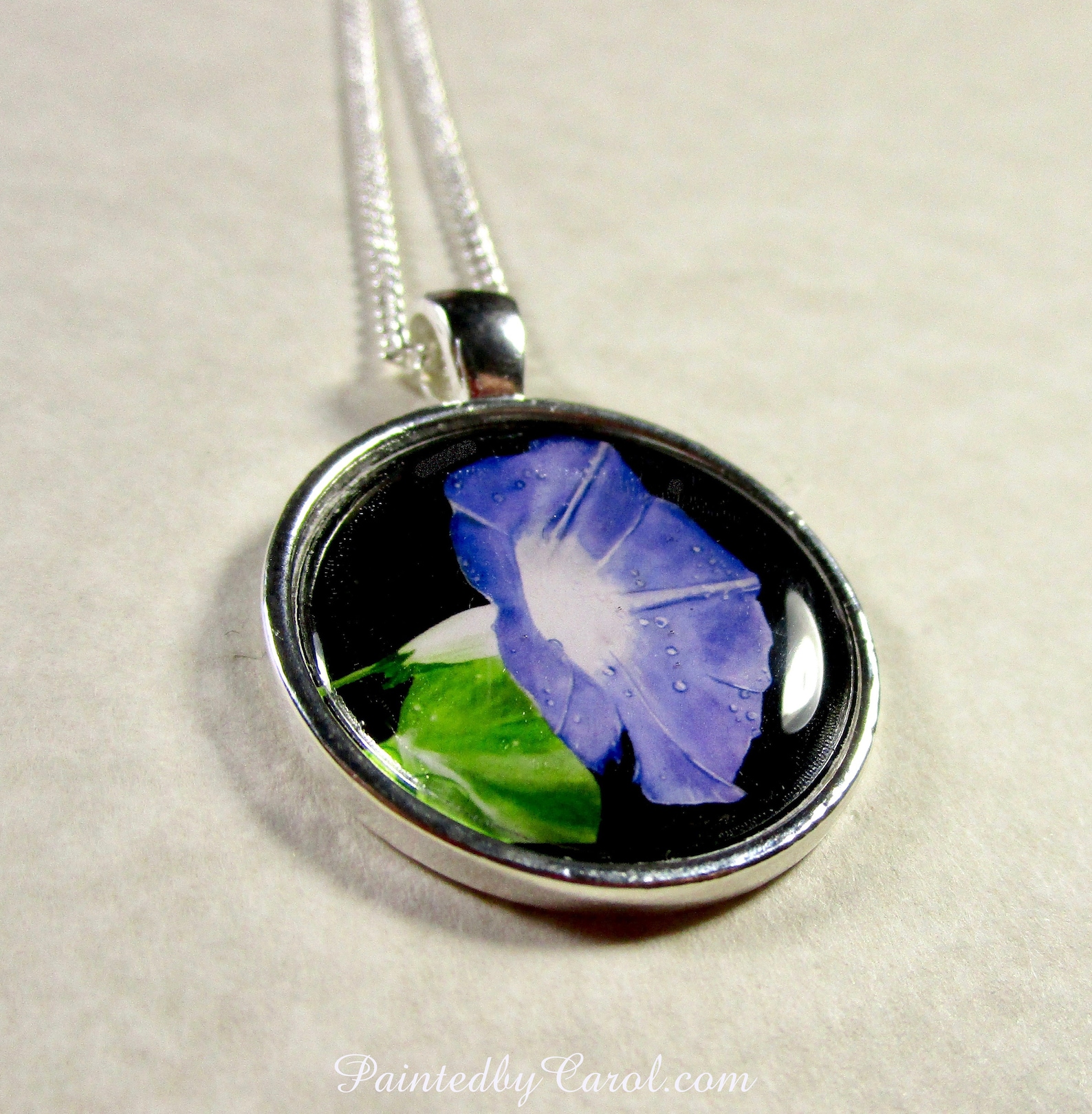Morning Glory Pendant Morning Glory Necklace Morning Glory Etsy