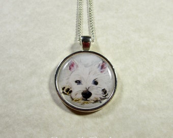 West Highland White Terrier Pendant, Westie Necklace, Westie Jewelry, Westie Pendant, Westie Gifts, Westie Mom Gifts, Gift for Westie Mom