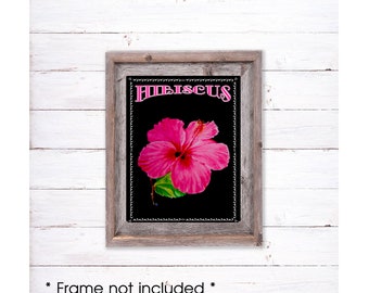 Hibiscus Print, Hibiscus Wall Art, Hibiscus Painting, Hibiscus Watercolor, Hibiscus Home Decor, Hibiscus Wall Decor, Pink Flower Art Print