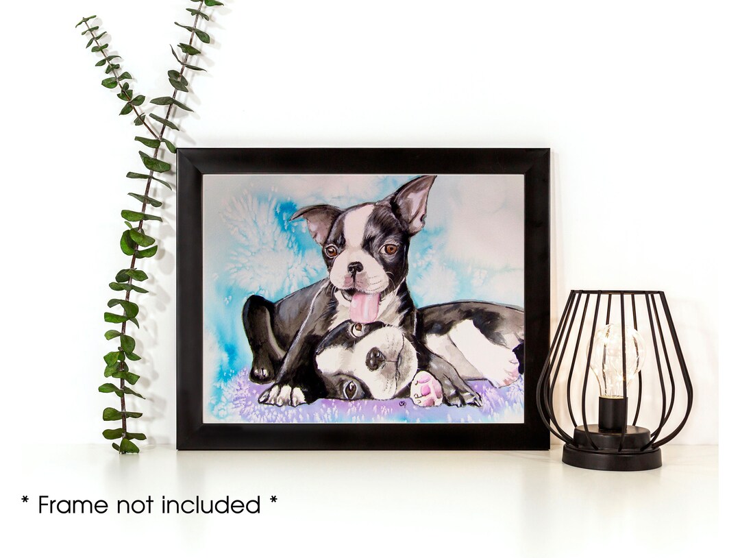 Boston Terrier Print, Boston Terrier Art, Boston Terrier Painting ...