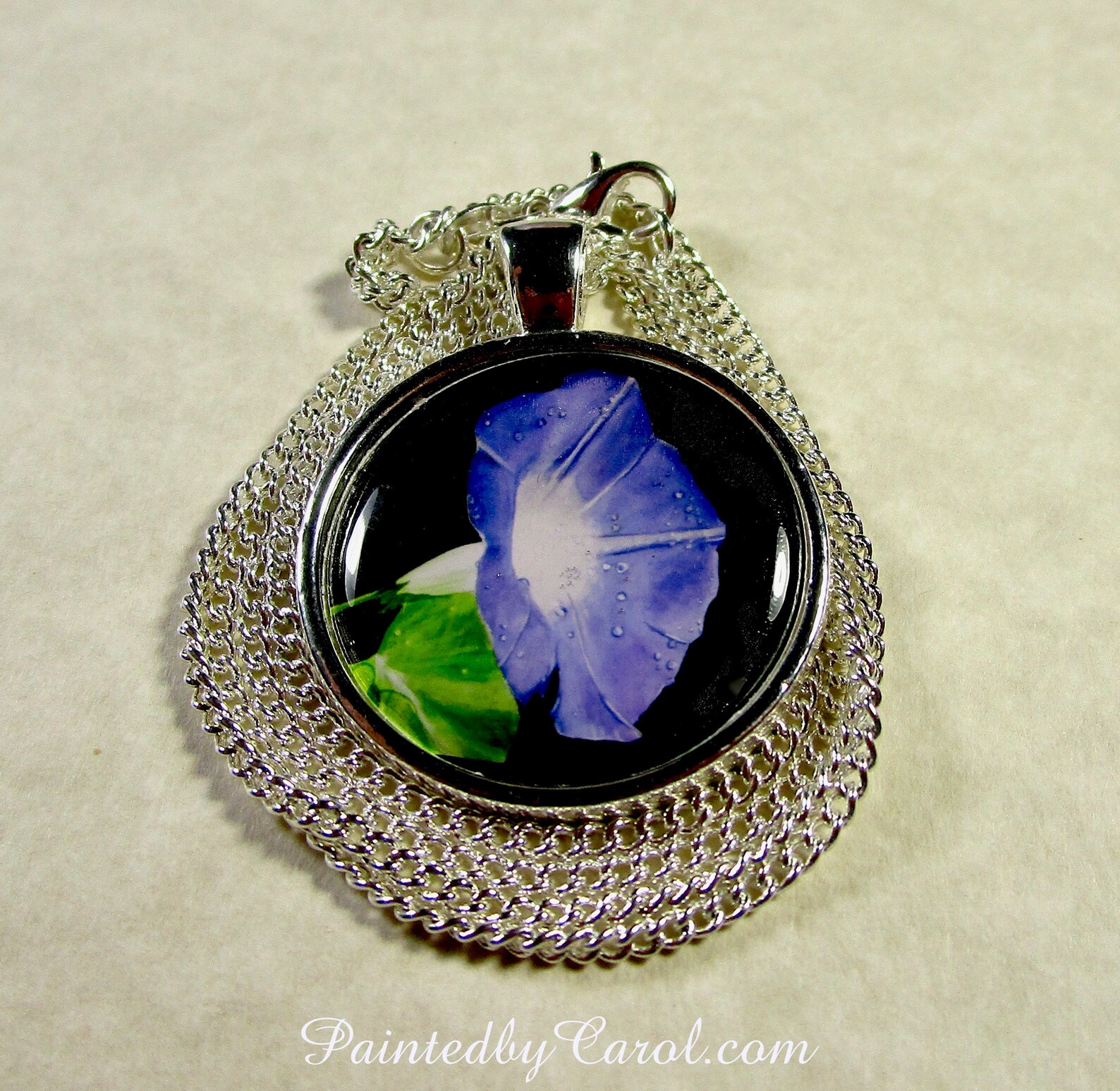 Morning Glory Pendant Morning Glory Necklace Morning Glory Etsy