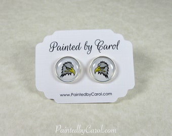 Hawks Earrings, Hawks Jewelry, Hawks Gifts, Hawks Fan Gifts, Hawks School Mascot Gifts, Hawks Studs,  Hawks Leverbacks, Hawks Mom Gifts