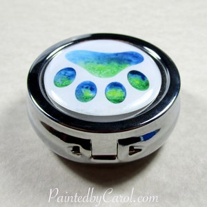 Paw Print Pillbox, Paw Print Gifts, Pet Pill Case, Dog Lover Gifts, Cat Lover Gifts, Paw Print Pill Container, Pet Lover Gifts image 4