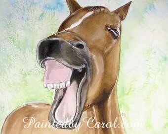 Horse Original Watercolor Painting, Horse Painting, Painting of Horse, Horse Watercolor, Watercolor Horse, Horse Wall Art, Horse Home Decor