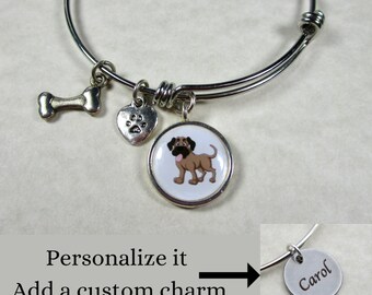 Mastiff Bangle, Mastiff Bracelet, Mastiff Jewelry, Mastiff Gifts, Mastiff Mom Gifts, Mastiff Lover Gifts, Jewelry with Mastiff