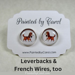 American Foxhound Earrings, Foxhound Jewelry, Foxhound Studs, Foxhound Lever Backs, Foxhound Gifts, Foxhound Mom Gifts, Hound Mom Jewelry