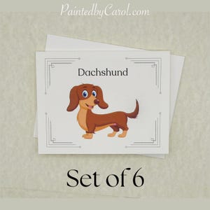 Long-Haired Dachshund Note Cards, Note Cards with Dachshund, Dachshund Gifts, Blank Note Cards, Dachshund Stationery, Dachshund Gift Cards