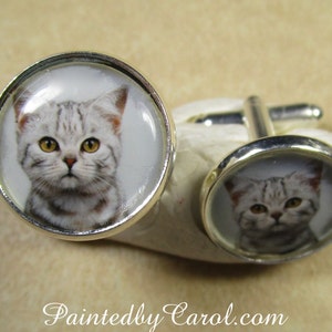 Custom Pet Photo Cufflinks, Dog Dad Cufflinks, Cat Dad Cufflinks, Pet Memorial Cufflinks, Pet Memorial Jewelry, Dog Dad Gift, Cat Dad Gift image 2