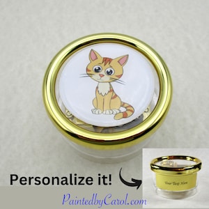 Yellow Tabby Cat Music Box, Cat Mom Gifts, Cat Lover Gifts, Yellow Tabby Music Box, Cat Mom Music Box, Cat Memorial Gifts, Personalized GIft