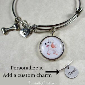 Apricot Poodle Bangle, Poodle Jewelry, Poodle Bangle Bracelet , Poodle Gift, Gift for Poodle Mom, Poodle Bracelet, Poodle Expand It