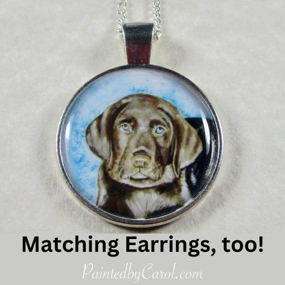 Labrador Retriever Necklace, Chocolate Lab Mom Pendant / Pet Lover Jewelry Gifts